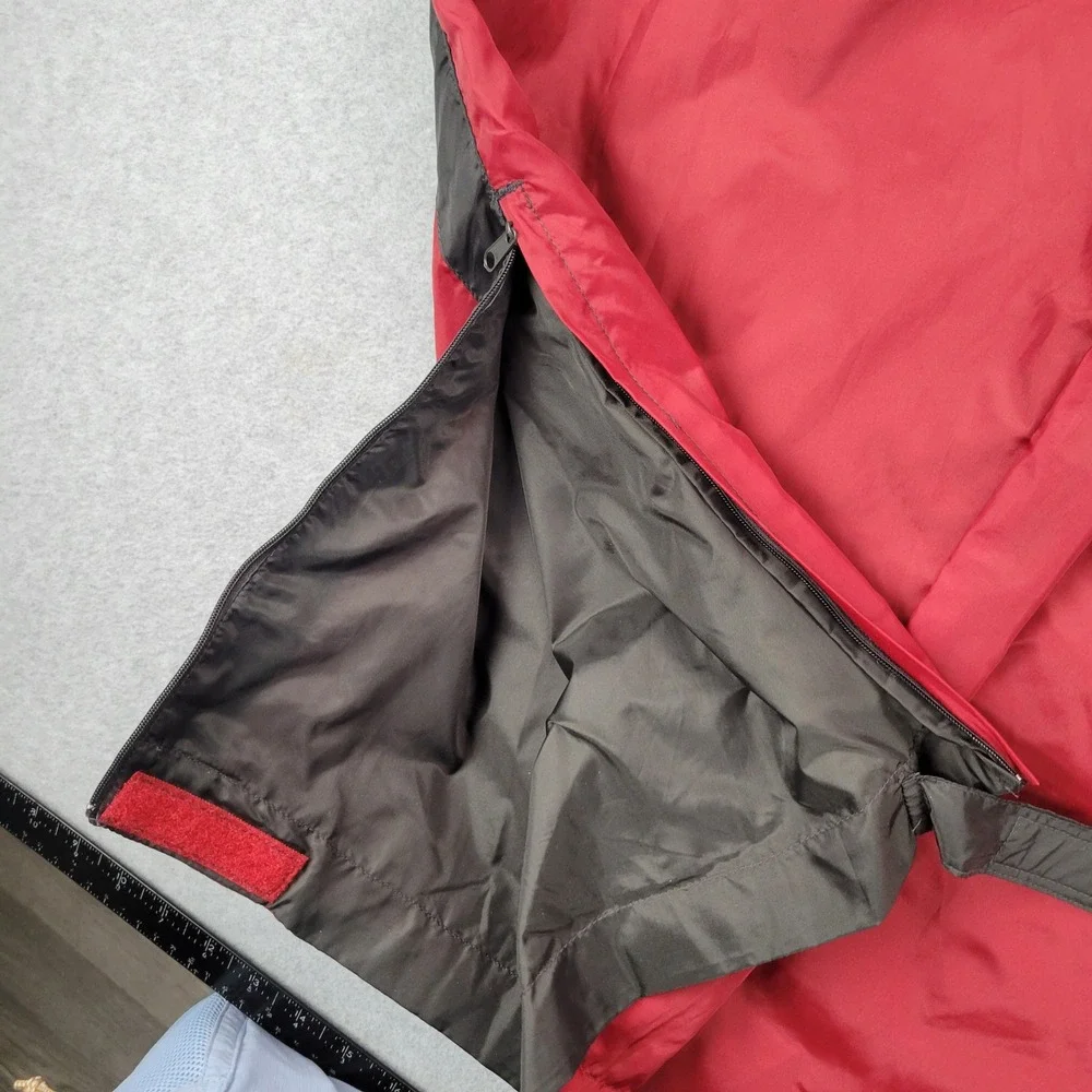 Starter Track Pants Mens L Grey Red Reversible Y2K Nylon Windbreaker Wide Leg